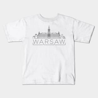 Warsaw Minimal Skyline Kids T-Shirt
